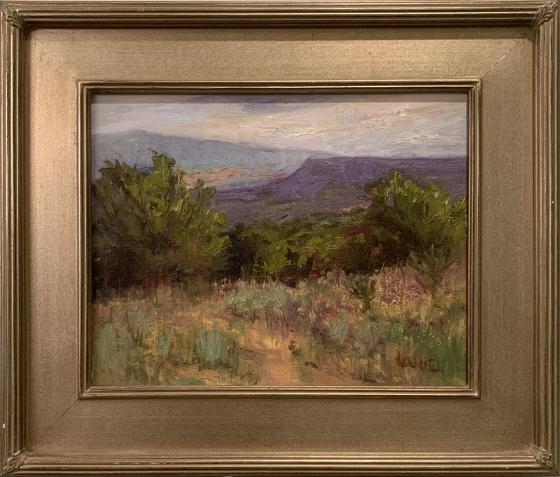 Anita Louise West Mesa Morning high mountain landscape oil painting framed