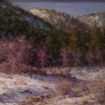 Eric Michaels Snow Thaw high mountain snow trees landscape oil painting