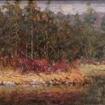 Eric Michaels Tamarisk river stream creek trees landscape oil painting