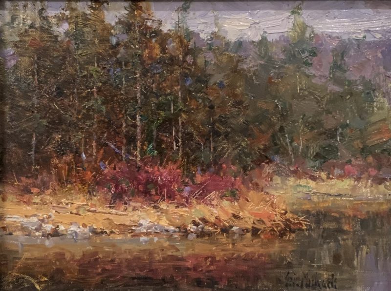 Eric Michaels Tamarisk river stream creek trees landscape oil painting