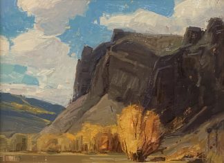 Jerry Markham Rise Of Fall mountain cloud western oil landscape painting
