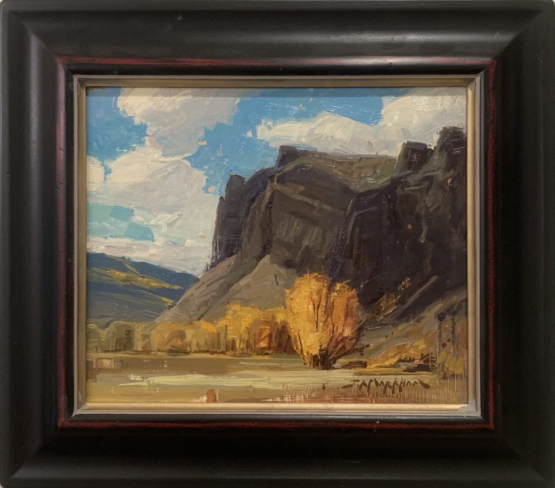 Jerry Markham Rise Of Fall mountain cloud western oil landscape painting framed