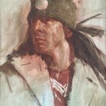 Jim Norton Native American warrior man portrait oil painting