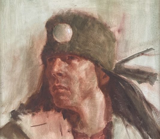 Jim Norton Native American warrior man portrait oil painting