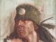 Jim Norton Native American warrior man portrait oil painting