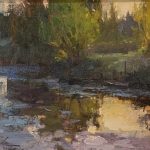 Kyle Paliotto May Fire stream river creek landscape oil painting