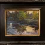 Kyle Paliotto May Fire stream river creek landscape oil painting framed