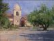 Mike Wise Carmel Courtyard mission California architecture oil painting