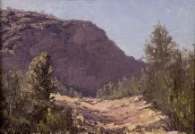 Richard Prather Sunny Canyon desert mountain landscape oil painting
