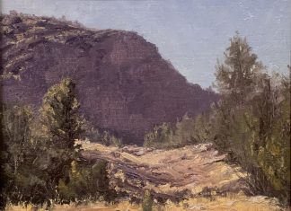 Richard Prather Sunny Canyon desert mountain landscape oil painting