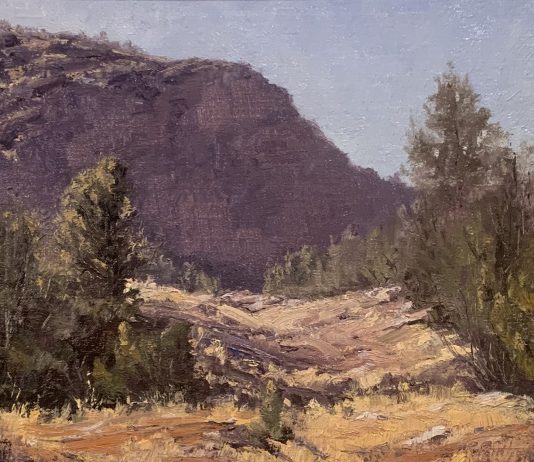 Richard Prather Sunny Canyon desert mountain landscape oil painting