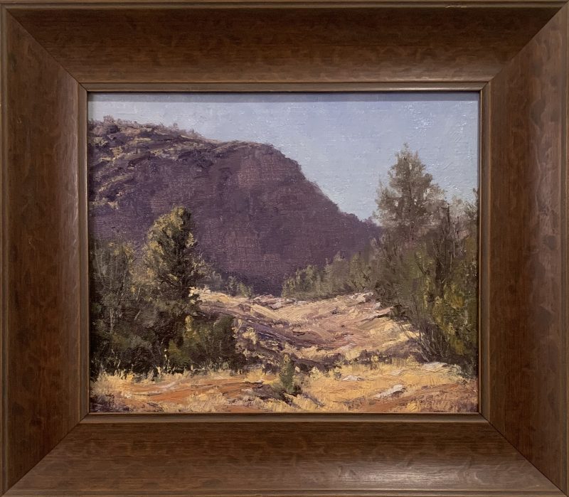 Richard Prather Sunny Canyon desert mountain landscape oil painting framed