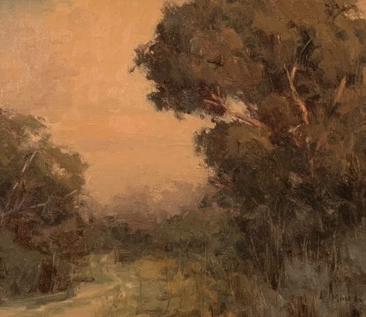 Terry Miura Eucalyptus tree landscape oil painting