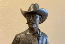 Bill Nebeker The Ranger Texas Ranger cowboy western bronze sculpture close up