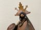 Kim Obrzut Kneeling Butterfly Native American Indian bronze scultpure close up
