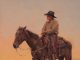 “Room With A View” Jim Connelly Jim Connelly Room With A View cowboy horse saddle horizon western landscape oil painting