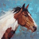 Jim Connelly Spring Breezes horse paint western oil painting