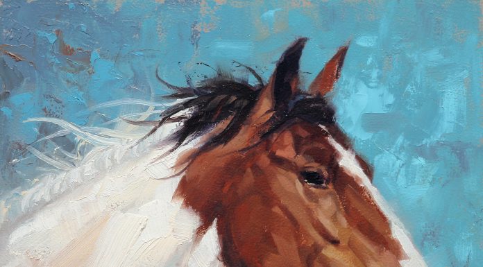 Jim Connelly Spring Breezes horse paint western oil painting