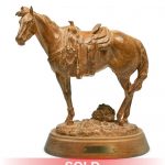 Mehl Lawson Sixes Sunrise horse cow horse Cowboy Artists of America western bronze sculpture sold