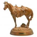 Mehl Lawson Sixes Sunrise horse cow horse Cowboy Artists of America western bronze sculpture