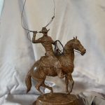 Mehl Lawson The Big Loop cowboy rope roping cattle ranch farm western bronze sculpture sold