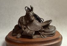 Mehl Lawson A Fork Saddle western bronze sculpture cowboy Cowboy Artists of America