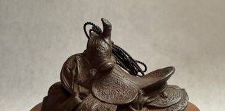 Mehl Lawson A Fork Saddle western bronze sculpture cowboy Cowboy Artists of America