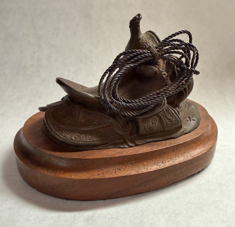 Mehl Lawson A Fork Saddle western bronze sculpture cowboy Cowboy Artists of America side