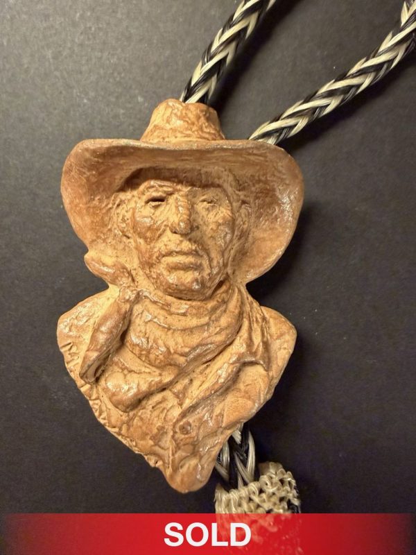 Mehl Lawson Cow Boss bolo tie Prix de West 2005 Cowboy Artists of America western bronze sculpture sold