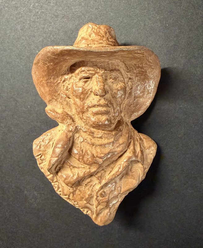 Mehl Lawson Cow Boss bolo tie Prix de West 2005 Cowboy Artists of America western bronze sculpture