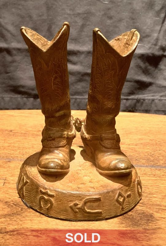 Mehl Lawson Gilcrease boots cowboy boots western bronze sculpture brand brands branded sold