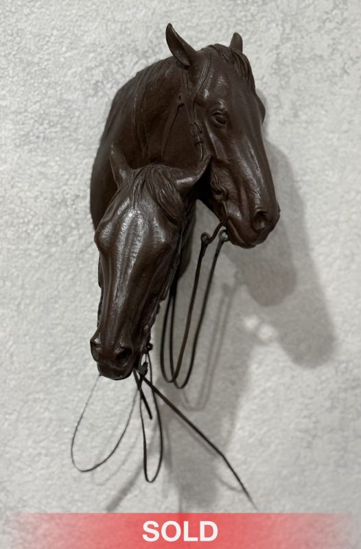 Mehl Lawson Siesta horse horses horse head equine western bronze sculpture sold