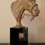 Mehl Lawson Summer Breeze horse bust head equine western bronze sculpture sold