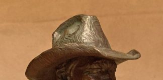 Scott Myers To The Catchpin cowboy bust western bronze sculpture