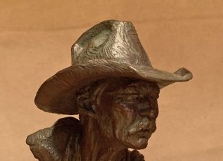 Scott Myers To The Catchpin cowboy bust western bronze sculpture