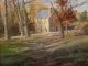 Howard Friedland At The Copper Mill landscape building architecture barn country house fall autumn impressionistic oil painting