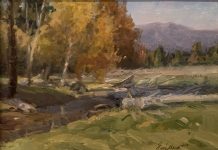 Howard Friedland Near Lincoln western landscape oil painting