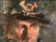 Jeffrey Watts Union Bugler portrail man impressionistic oil painting