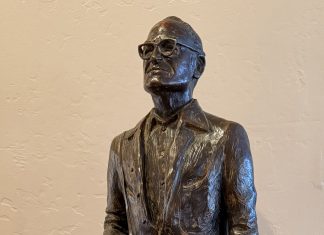 Joe Beeler Barry Goldwater Senator politician politics Republican President Arizona western bronze sculpture portrait