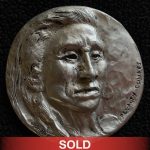 Joe Beeler medallion Plenty Coupes sculpture pewter Native American sold