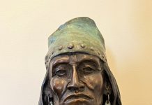 Joe Beeler Renegade Native American Indian figure figurative portrait chief leader western bronze sculpture