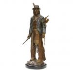 Joe Beeler Scout For The Long Knives Native American Indian rifle warrior western bronze sculpture