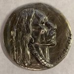 Joe Beeler Sioux medallion pewter bust portrait western sculpture coin