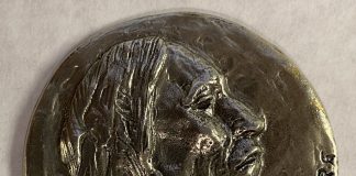 Joe Beeler Sioux medallion pewter bust portrait western sculpture coin