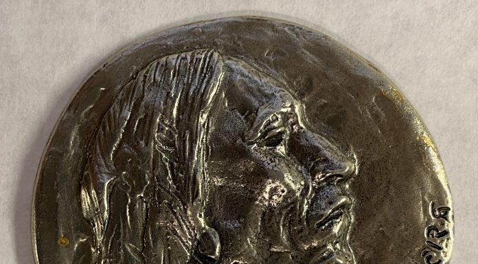 Joe Beeler Sioux medallion pewter bust portrait western sculpture coin