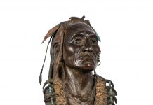 Joe Beeler Speaker Of The House Native American Indian western bronze bust sculpture