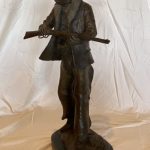 Joe Beeler Trouble In The Corral cowboy rifle gun firearm western bronze sculpture sold