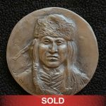 Joe Beeler medallion sculpture pewter Native American sold