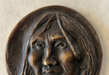 Joe Beeler medallion Native American Indian coin western bronze sculpture