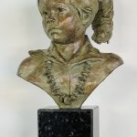 Leslie B DeMille Navajo Girl Native American western bronze sculpture